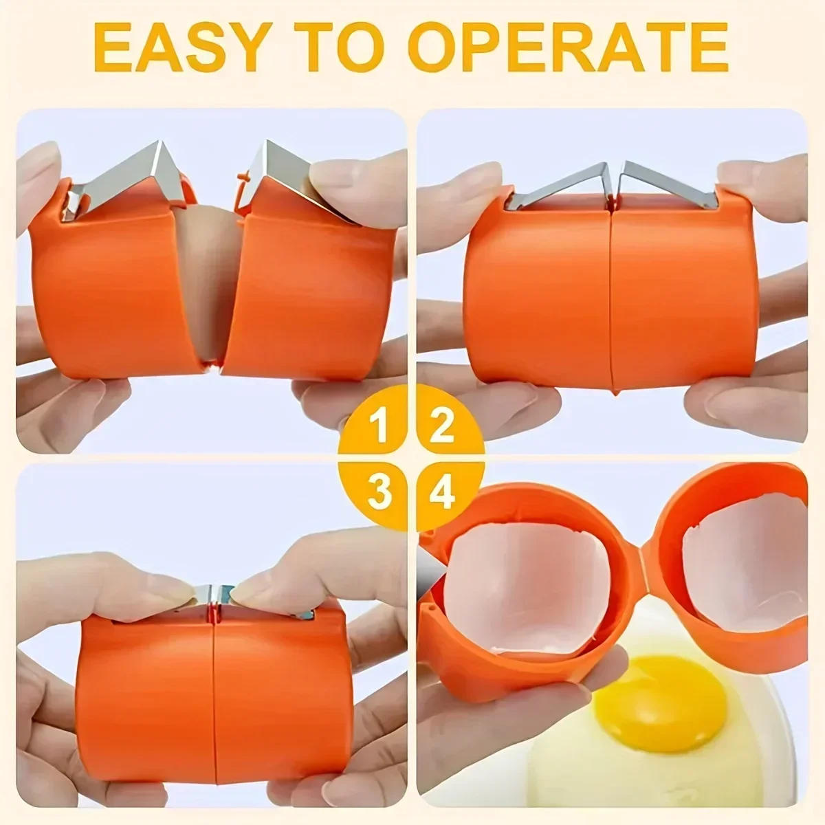 Egg Separator Tool - 1/3pcs-Nieuwe Eierschaal Opener Druk Eierschaal Separator