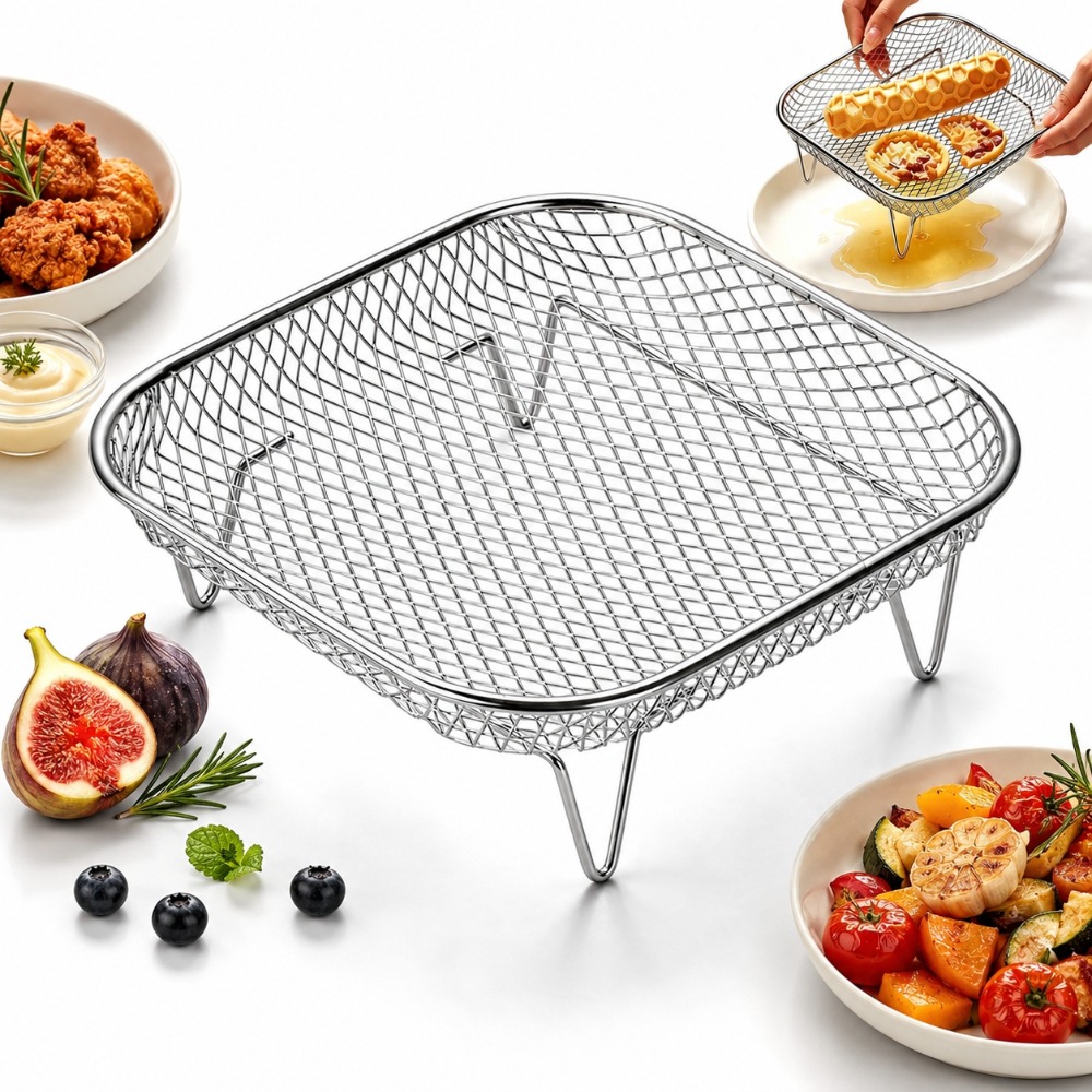 Kitchen Gadgets On Sale - Airfryer-rek met antiaanbaklaag van roestvrij staal,