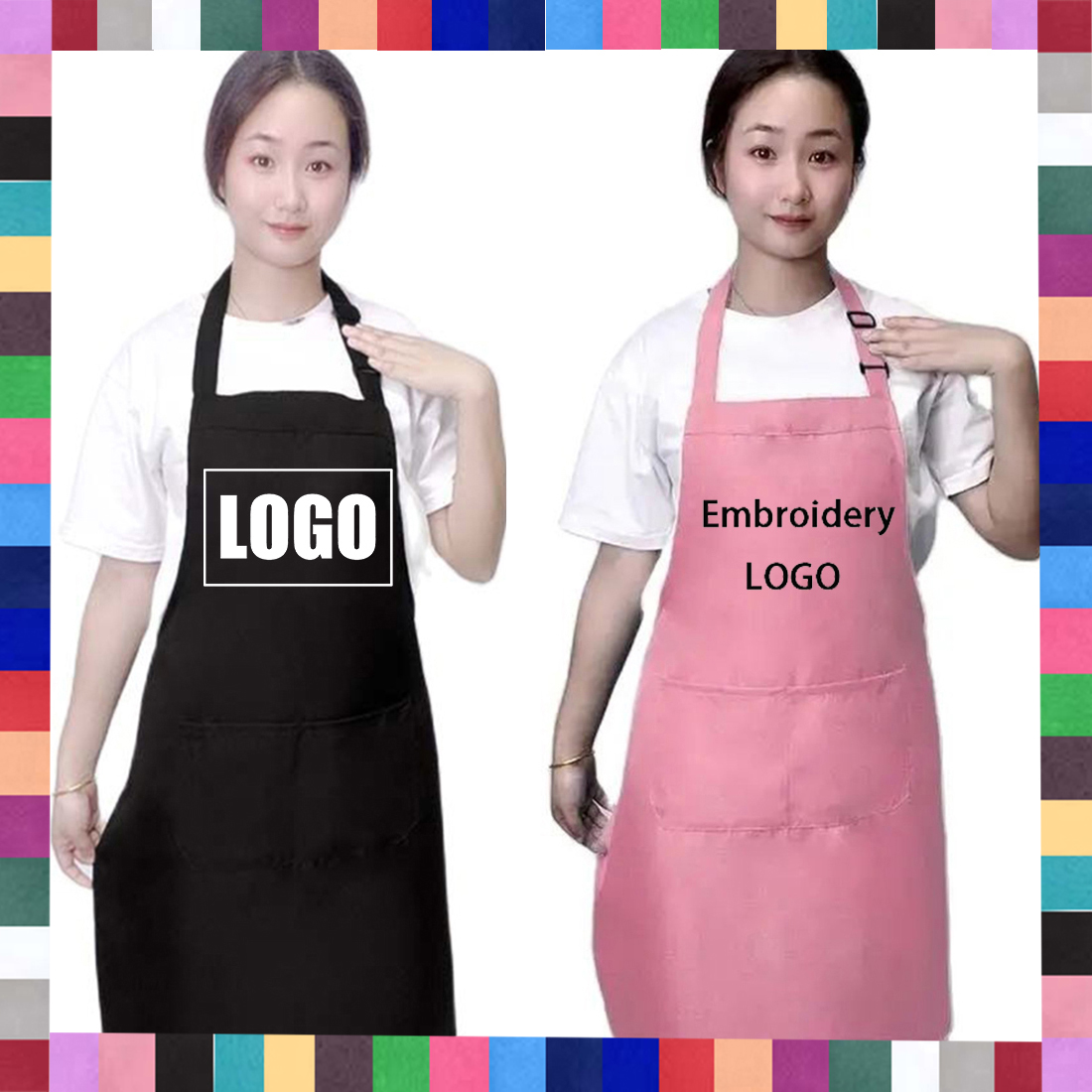 Kitchen Gadgets For Women - 18 kleuren aangepaste LOGO schorten voor