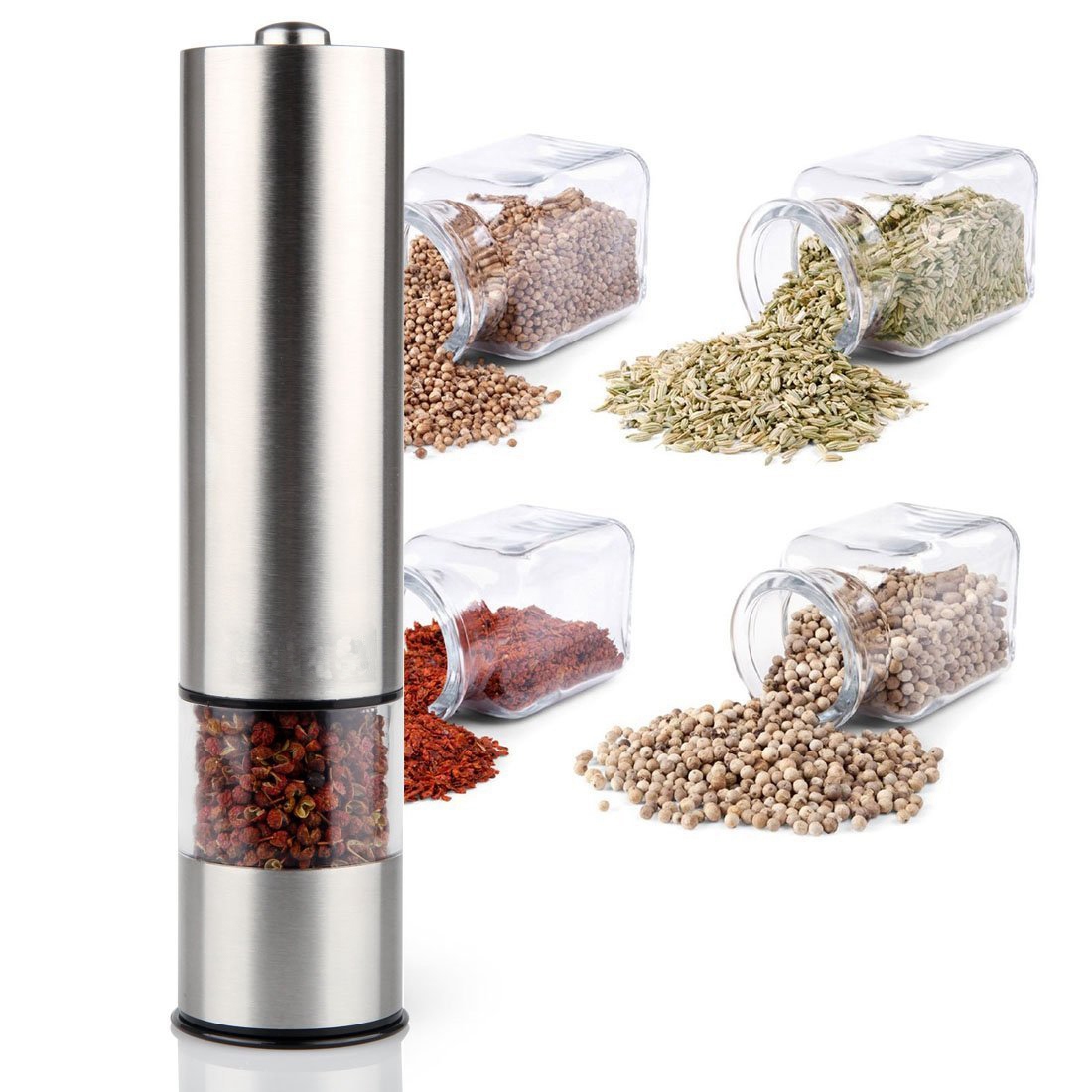Kitchen Gadgets For Gifts - A56T-Roestvrijstalen Elektrische Zout- en Pepermolen Automatische