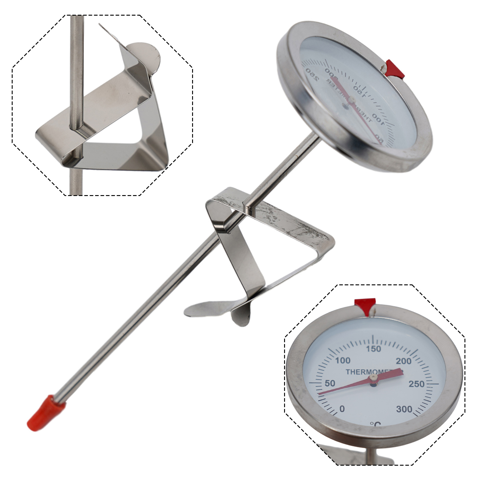 Kitchen Gadgets For Cooking - Roestvrijstalen sondethermometer Keukengereedschap Kooktemperatuurmeter 0 ~