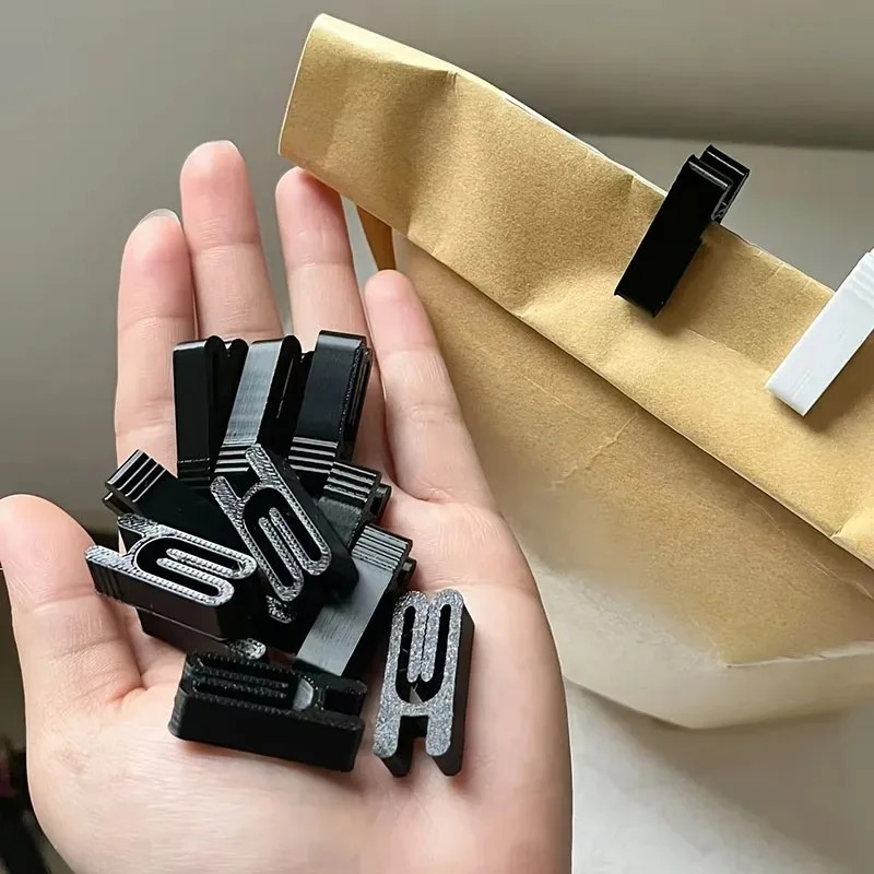 Kitchen Gadgets To 3D Print - Mini-voedselzakjes-sluitclips, 10 stuks, 3D-geprinte snackzakjesclips, duurzaam