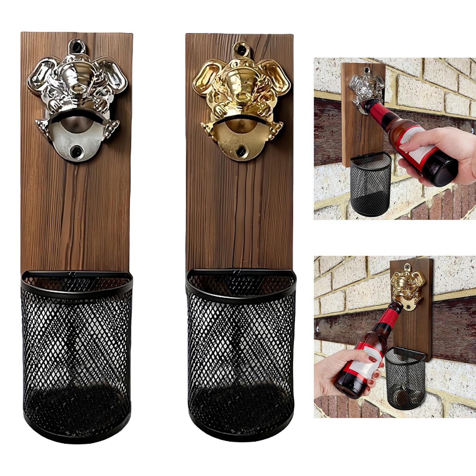 Kitchen Gadgets For Gifts - Magnetische flesopener met dopverzamelaar Woondecoratie Keukengadget