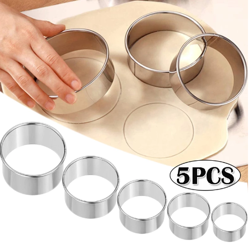 Kitchen Gadgets For Cooking - 5PCS Ronde Rvs Biscuit Mold Knoedel