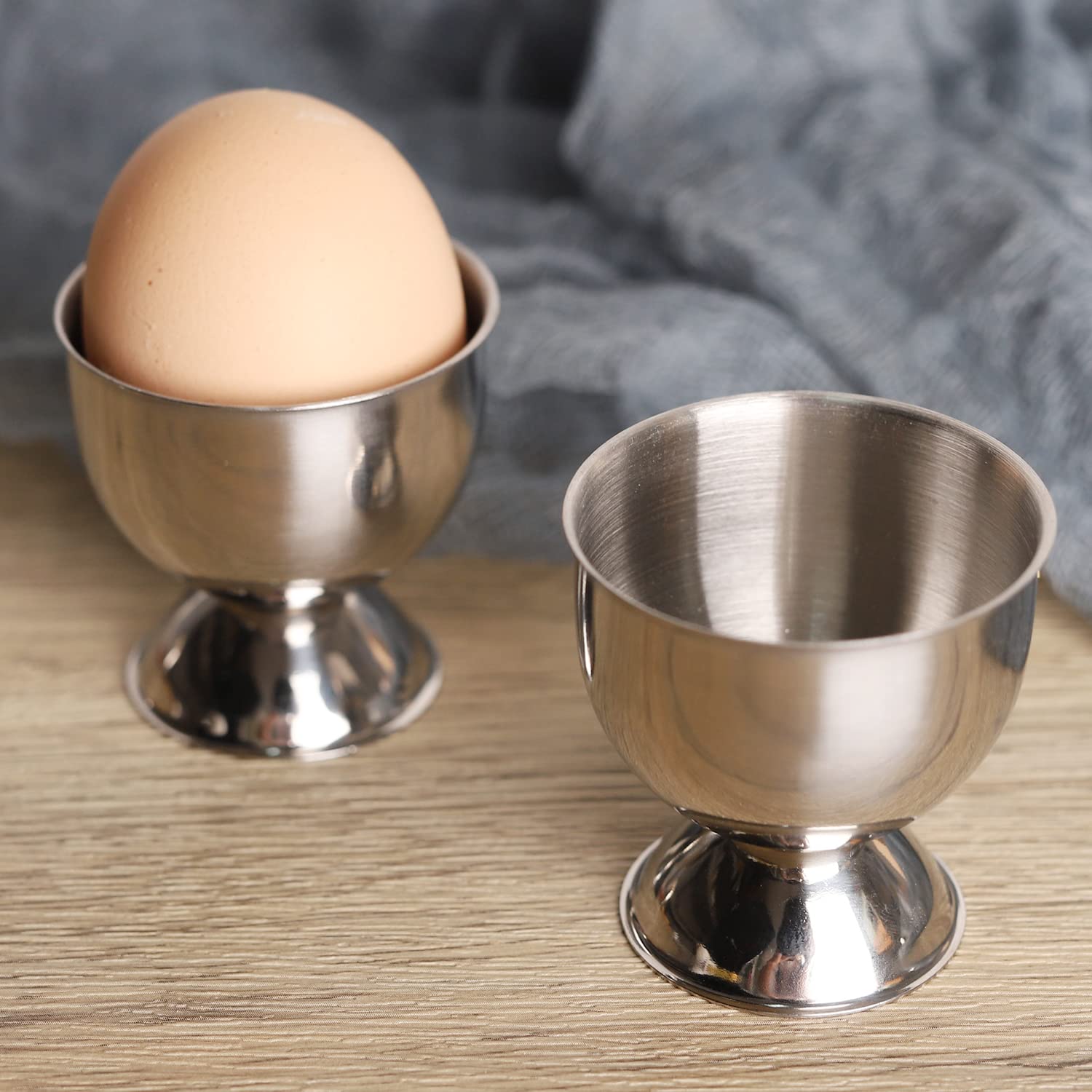 Kitchen Gadgets For Gifts - Roestvrijstalen Eierdopjes Set Hard Zacht Gekookt