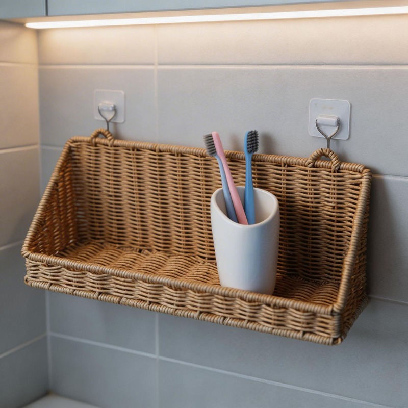 Geweven rotan hangende opbergm - Kitchen Gadgets In Japan recensie en prijs